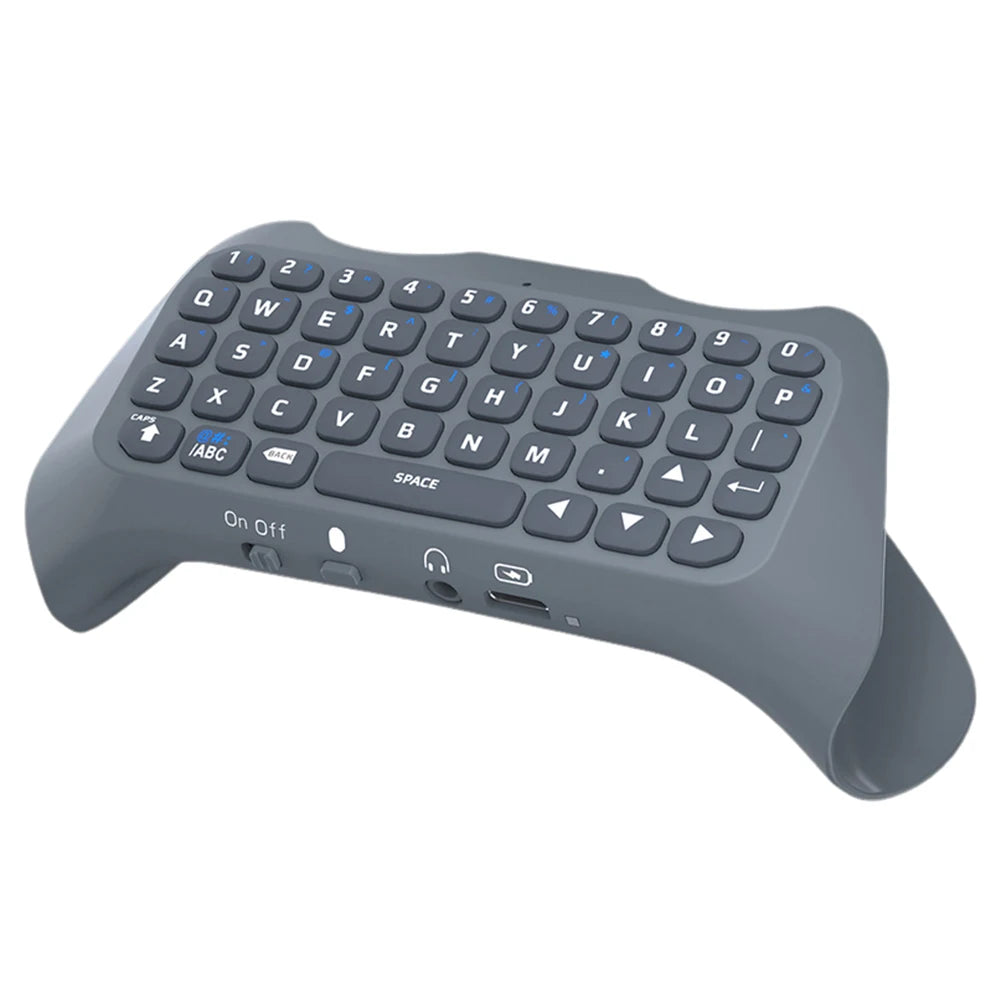 For PS5 Wireless Controller Keyboard BT 3.0 Mini Portable Gamepad Chatpad with Built-In Speaker & 3.5MM Audio Jack for Sony PS5