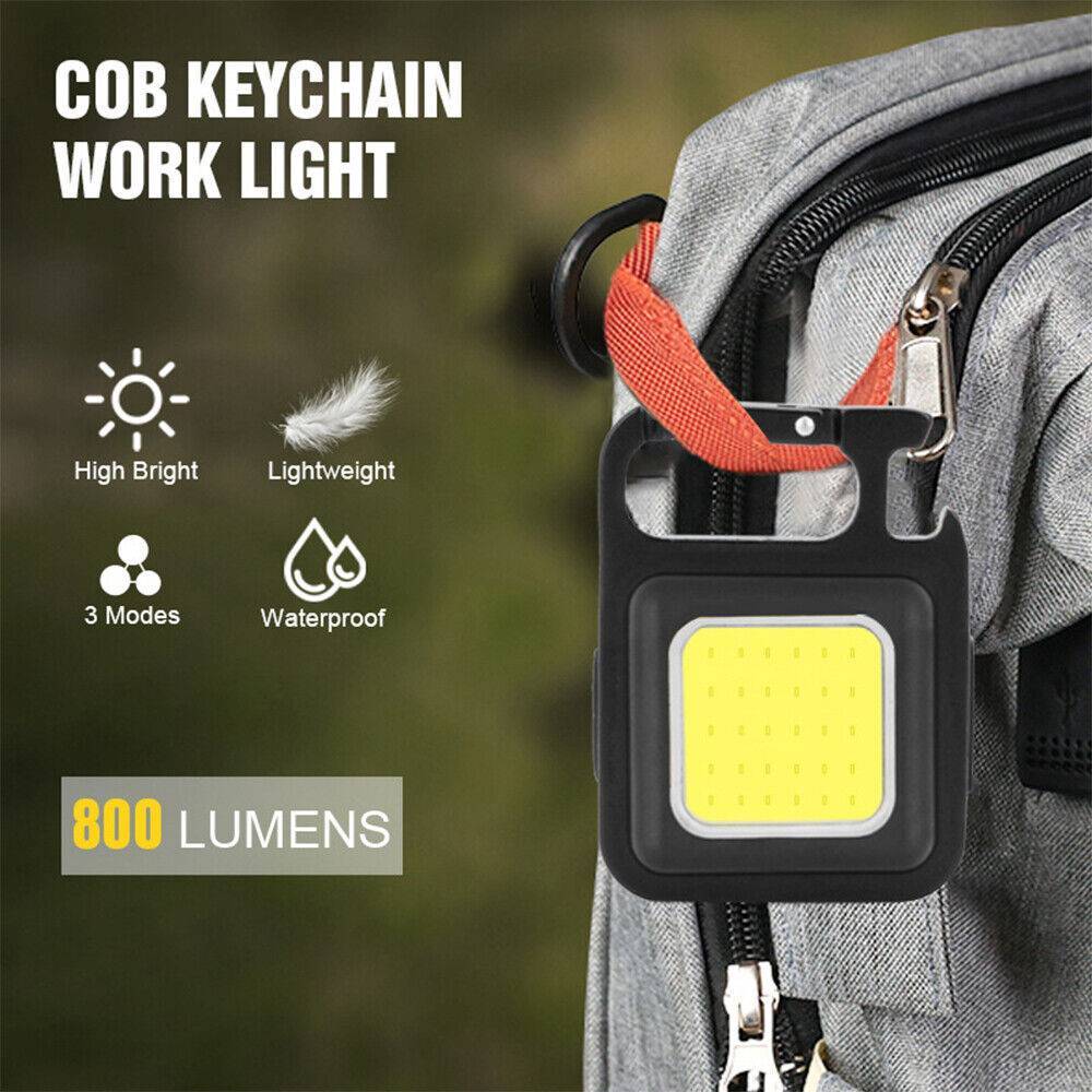 Mini Waterproof Rechargeable LED Light USB Flashlight-Lamp Torch Pocket Keychain
